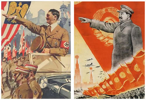 Hitler i Staljin poster
